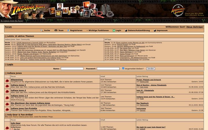 Screenshot of indiana-jones-forum.de