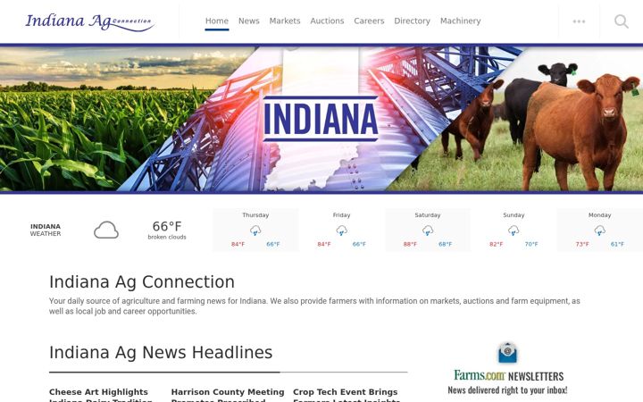 Screenshot of indianaagconnection.com