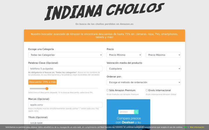 Screenshot of indianachollos.com