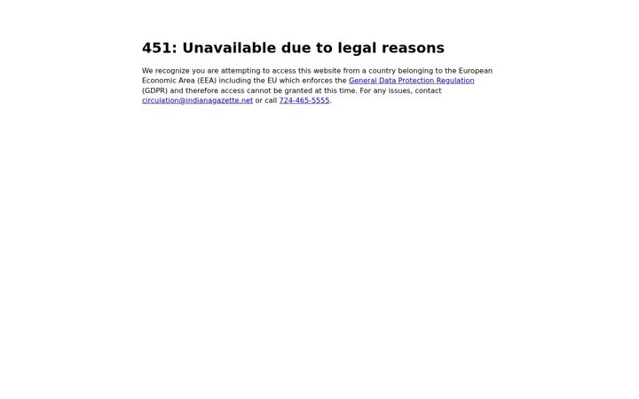 Screenshot of indianagazette.com