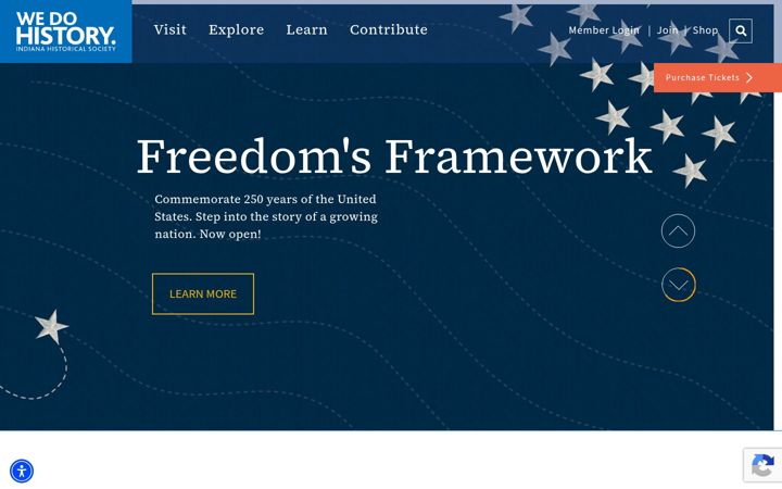 Screenshot of indianahistory.org