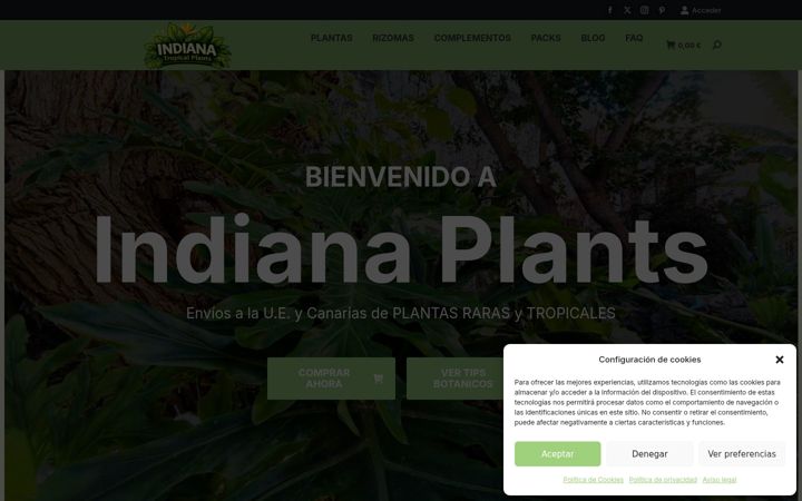 Screenshot of indianaplants.eu