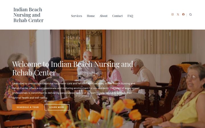 Screenshot van indianbeachcenter.com