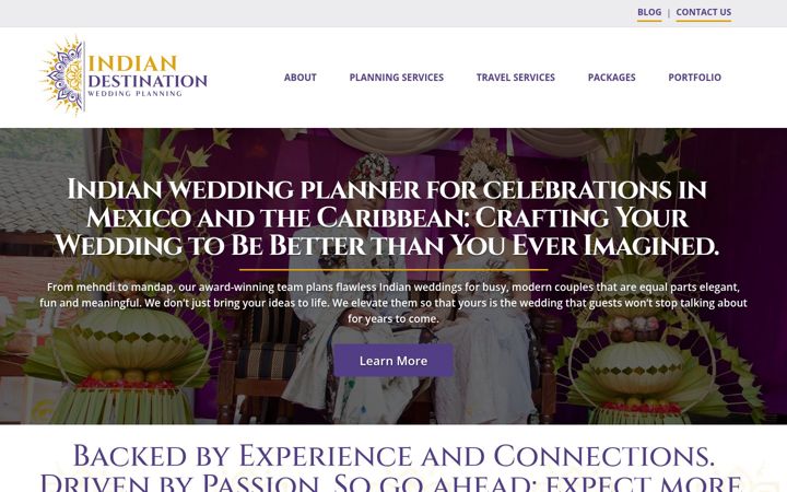 Screenshot of indiandestinationweddingplanning.com