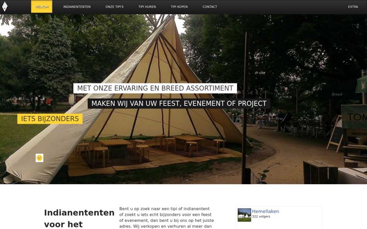 Screenshot of indianententen.nl
