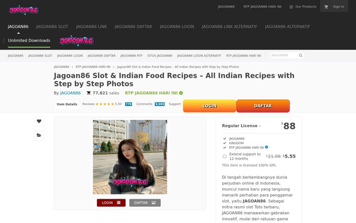 Screenshot of indianfoodrecipes.net
