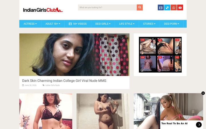 Screenshot of indiangirlsclub.com