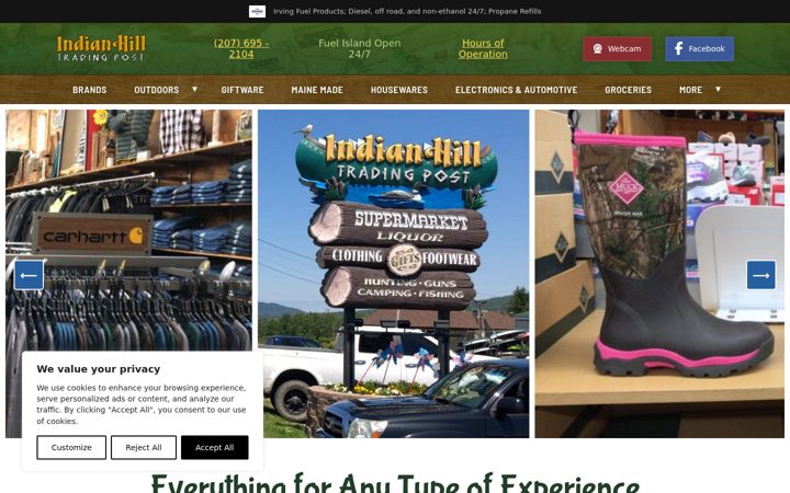 Екранна снимка на indianhill.com