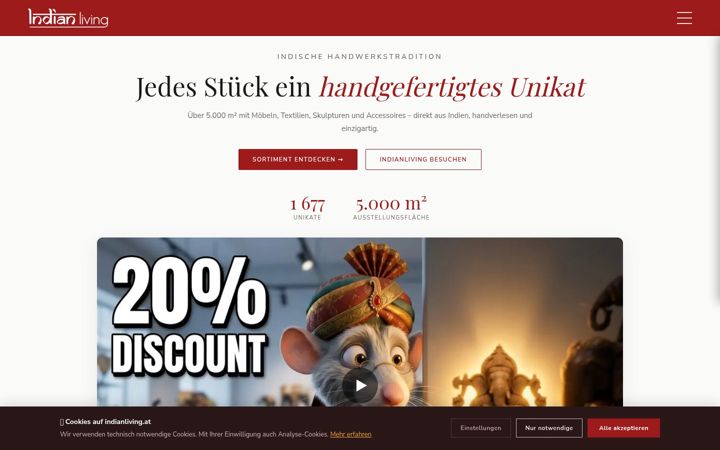 Screenshot of indianliving.at