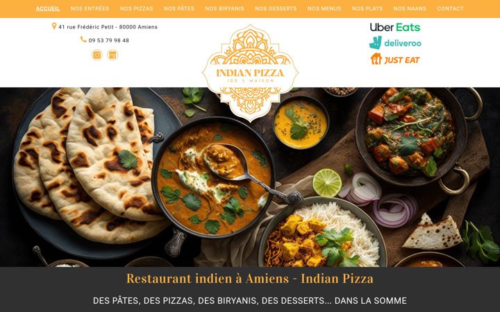 Screenshot of indianpizza.fr
