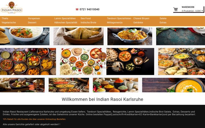 Screenshot of indianrasoi-ka.de
