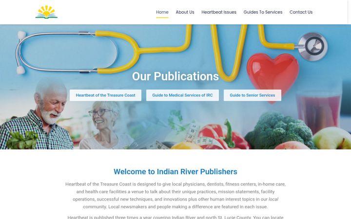 Skjermbilde av indianriverpublishers.com