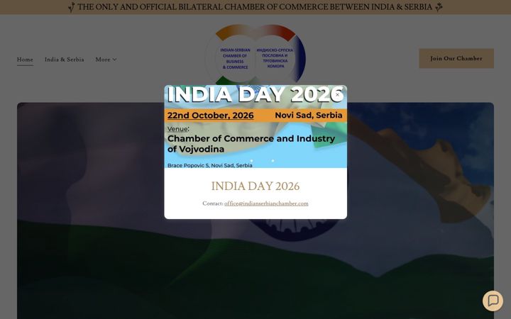 Skjermbilde av indianserbianchamber.com