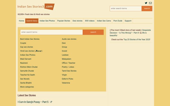 Ekrano kopija indiansexstories3.com