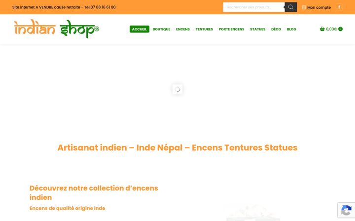 Screenshot of indianshop.fr