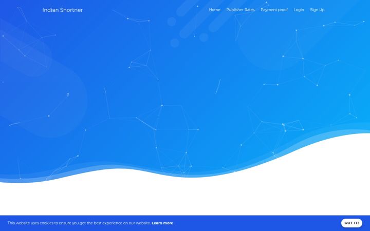 Screenshot of indianshortner.com