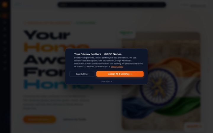 Screenshot of indiansinthenetherlands.nl