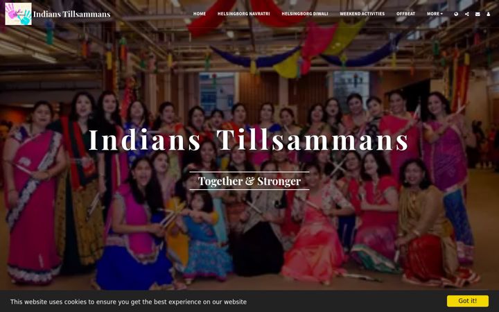 Skjermbilde av indianstillsammans.com