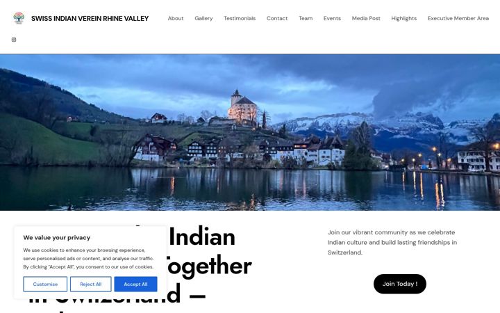 Screenshot of indianswiss.ch