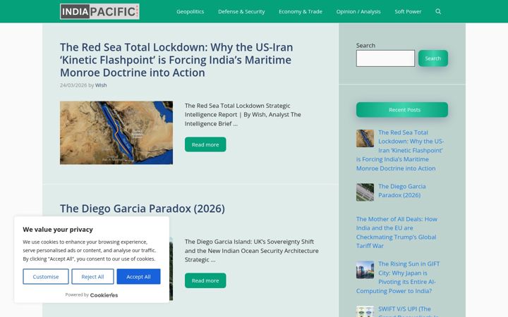 Екранна снимка на indiapacificpost.com