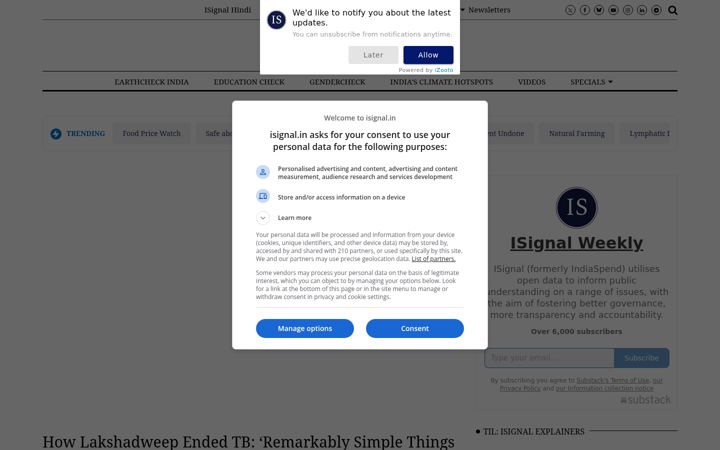 Screenshot of indiaspend.com