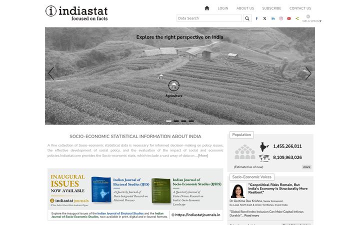 Screenshot of indiastat.com