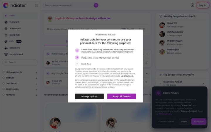 Screenshot of indiater.com