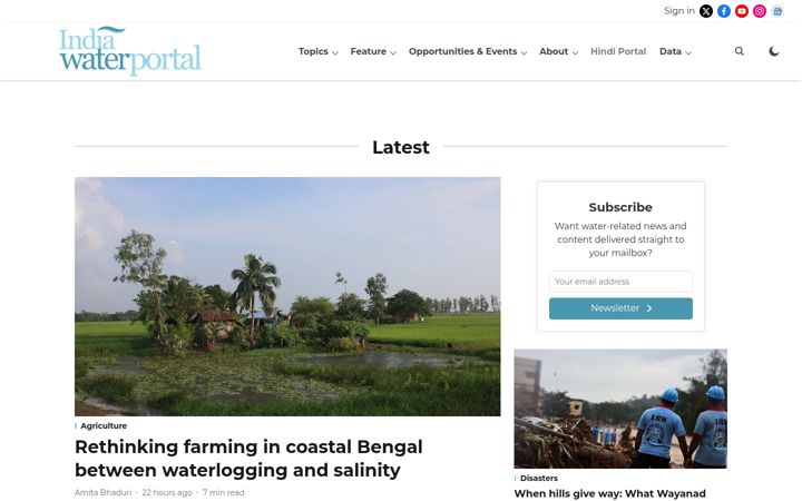 Screenshot of indiawaterportal.org