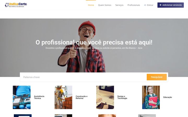 Screenshot of indicacerto.com.br