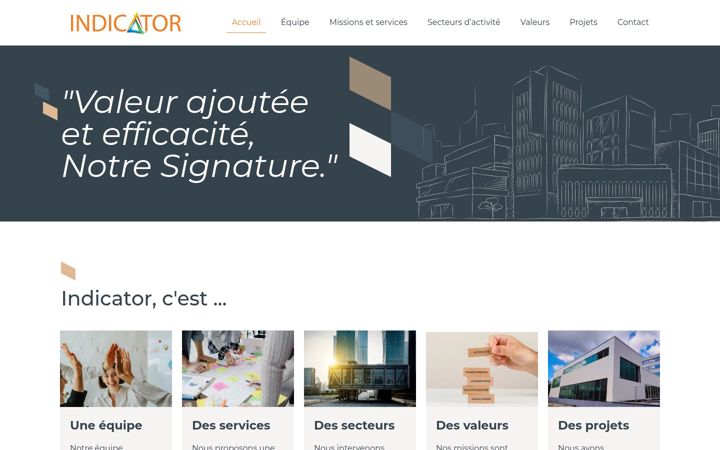 Screenshot of indicator-project.be