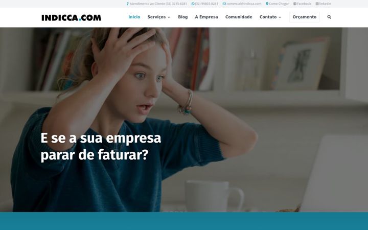 Screenshot of indicca.com.br