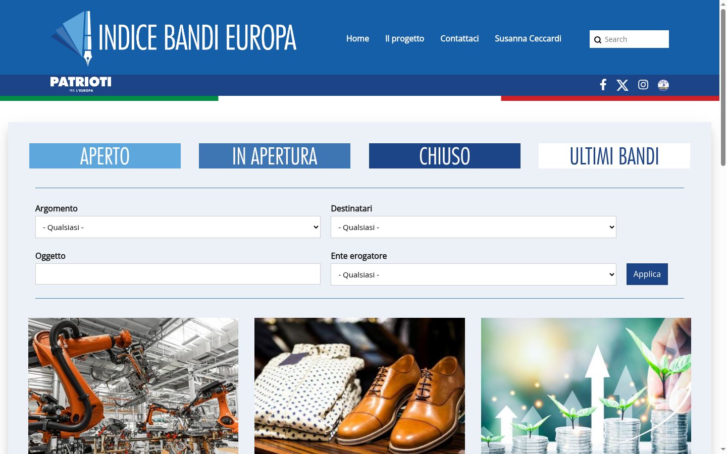 Screenshot del banner di consenso mostrato prima di qualsiasi interazione