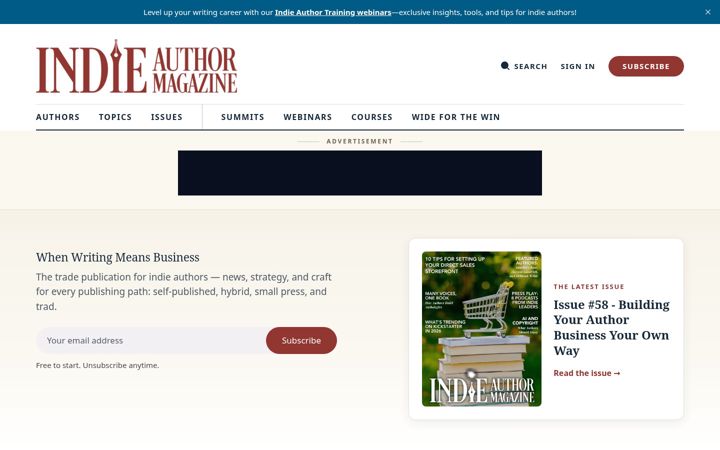 Screenshot of indieauthormagazine.com