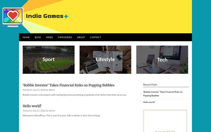 Screenshot of indiegames.com