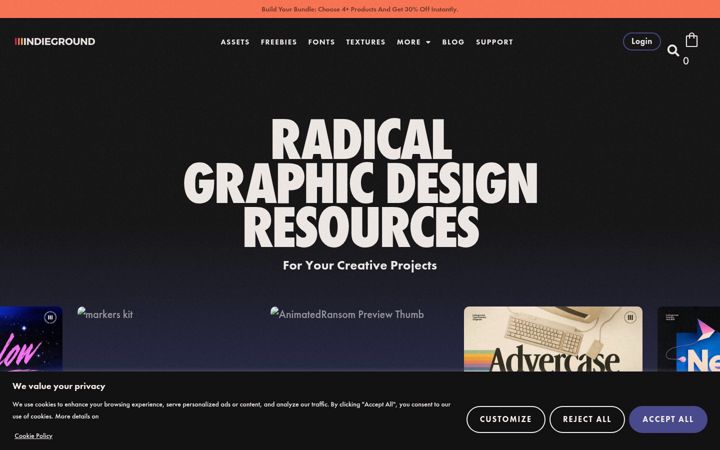 Screenshot of indieground.net