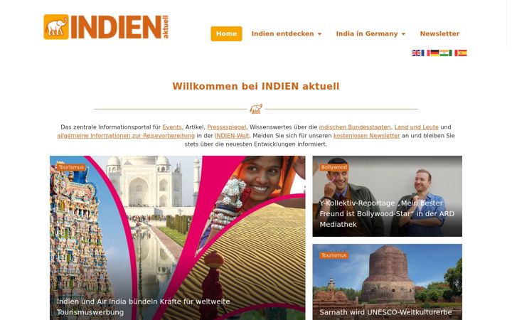 Screenshot of indienaktuell.de