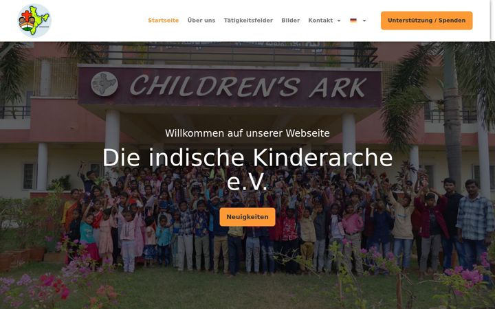 Screenshot of indienkinder.de