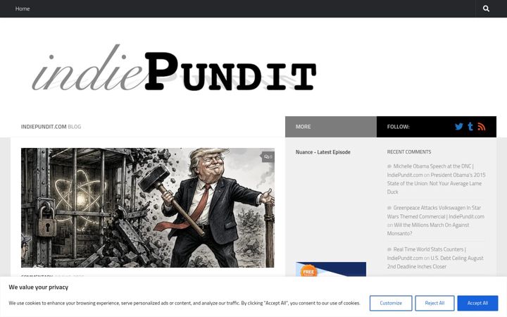 Screenshot of indiepundit.com