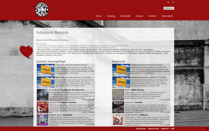 Screenshot of indiepunk.de