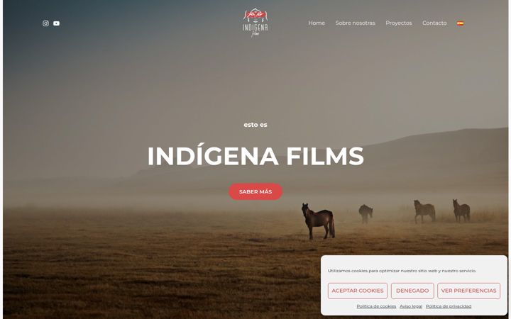 Screenshot of indigenafilms.es