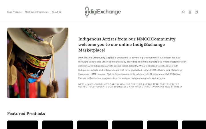 Screenshot of indigiexchange.com