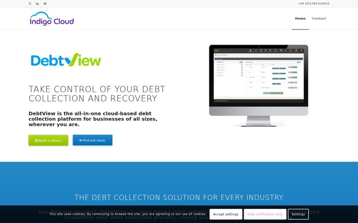 Screenshot of indigo-cloud.com
