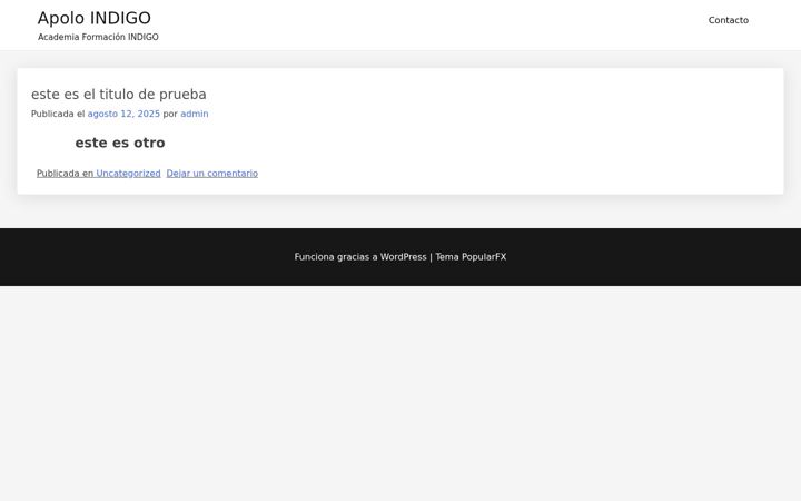 Screenshot of indigoapollo.com