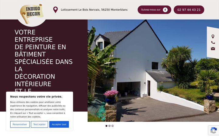 Screenshot of indigodecorpeintremorbihan.fr
