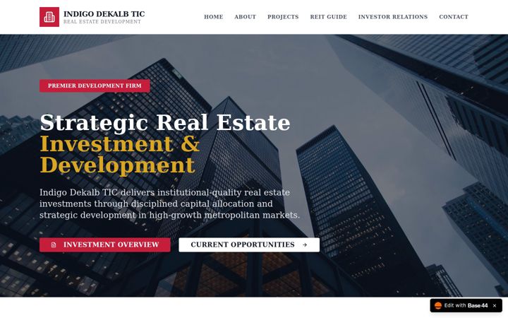 Screenshot of indigodekalb.com