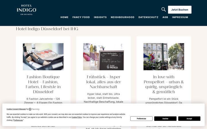 Screenshot of indigoduesseldorf.com