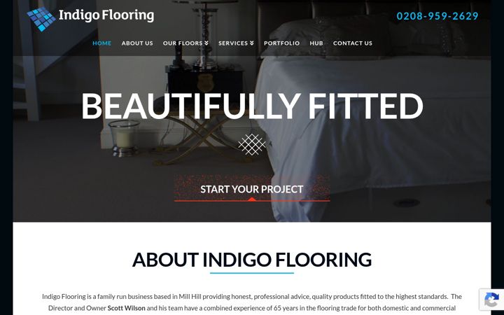 Screenshot of indigofloors.co.uk