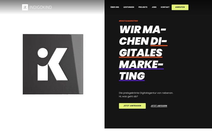Screenshot of indigokind.de