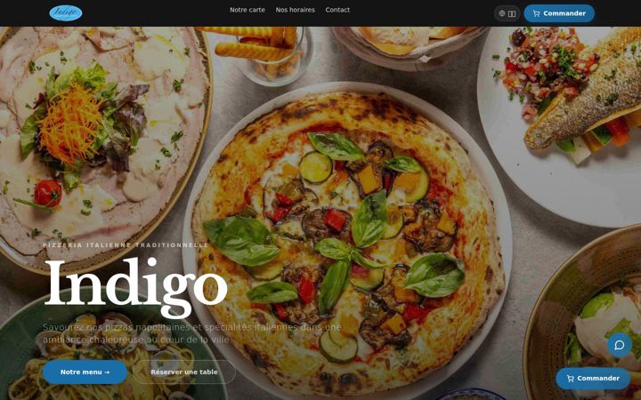 Screenshot of indigorestaurant.ch
