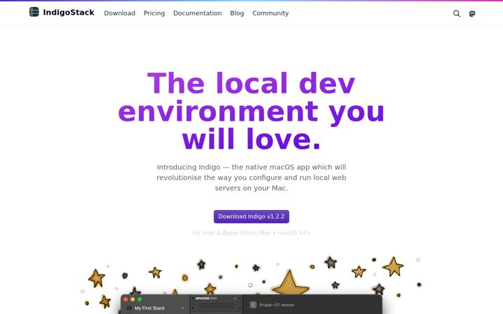 Screenshot of indigostack.app